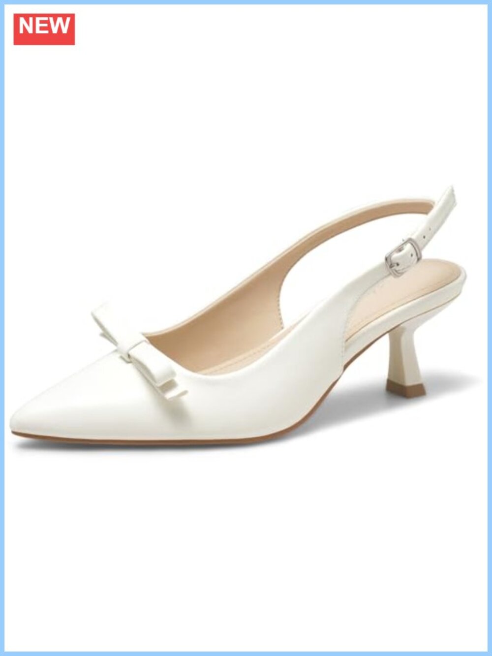 Kitten Heels Pointed Toe Slingback Dress Pumps